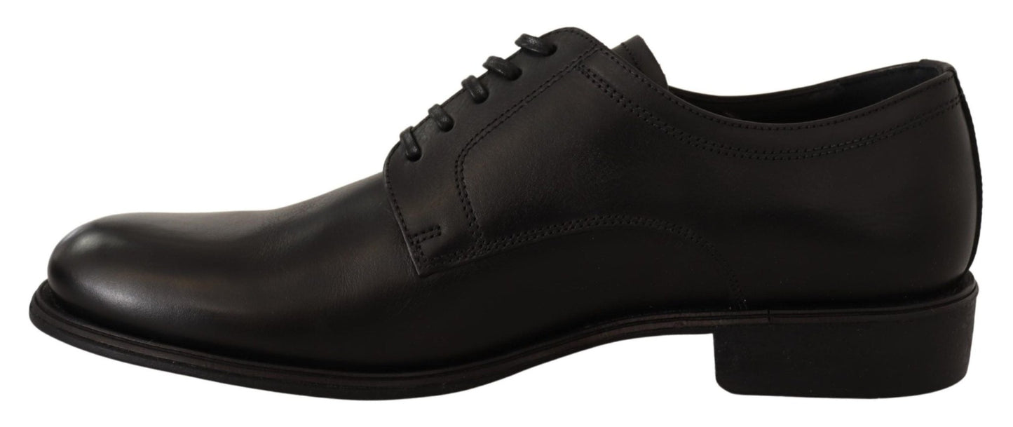 Dolce & Gabbana Elegant Black Derby Formal Shoes - Sandy Store ByNet
