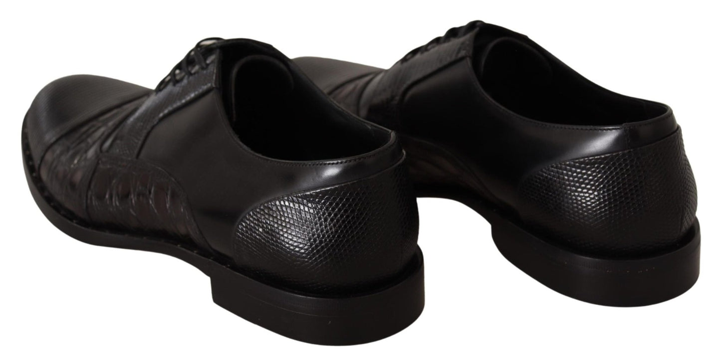 Dolce & Gabbana Elegant Black Derby Oxford Wingtips - Sandy Store ByNet