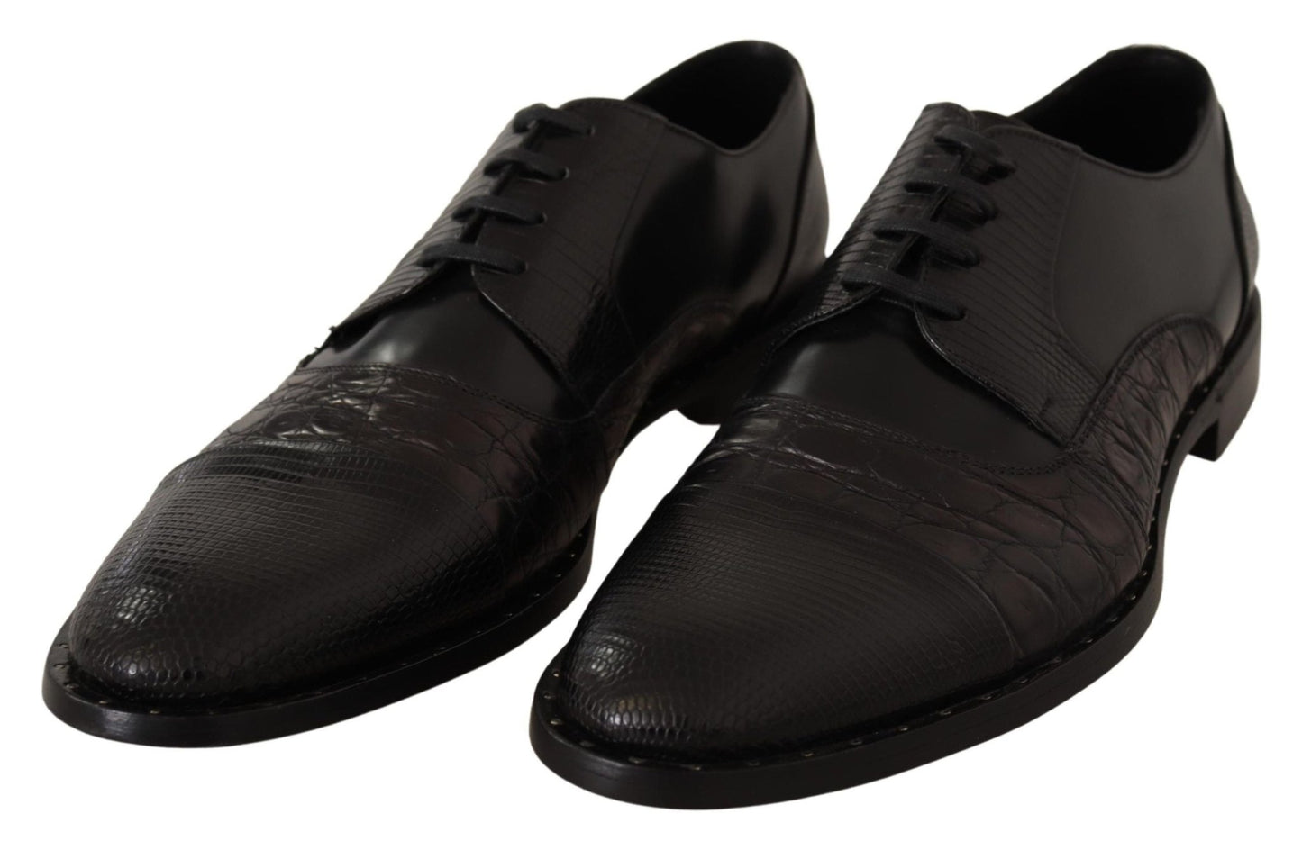 Dolce & Gabbana Elegant Black Derby Oxford Wingtips - Sandy Store ByNet