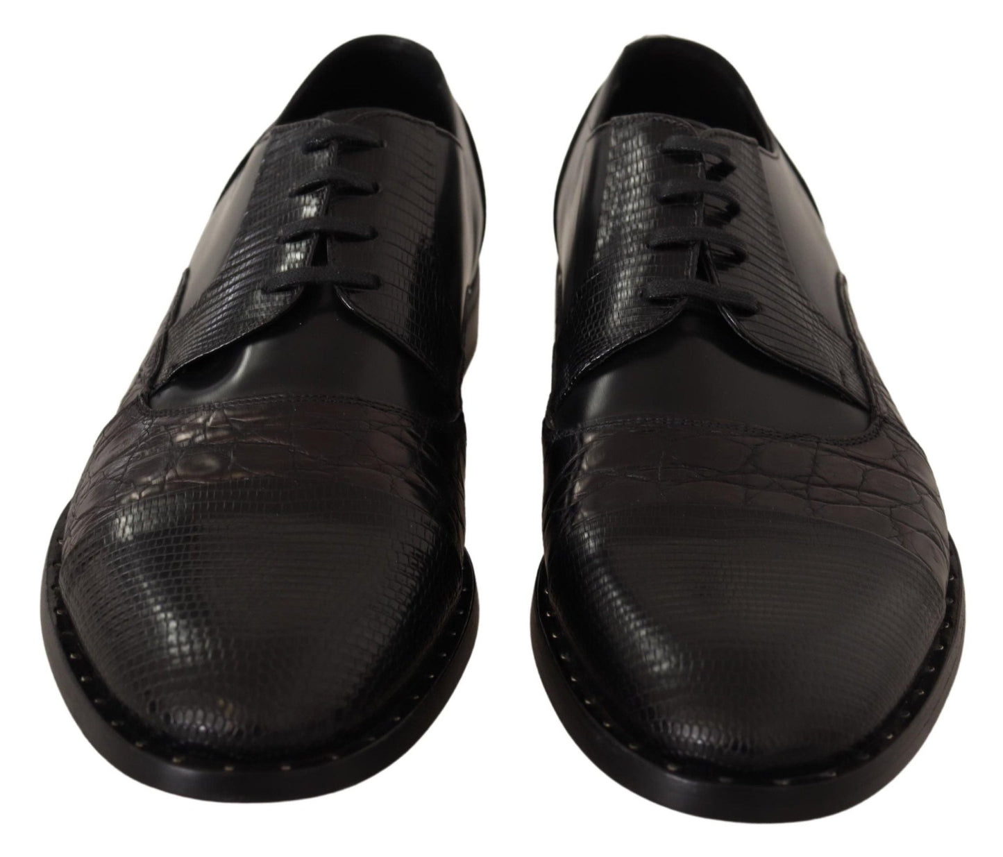Dolce & Gabbana Elegant Black Derby Oxford Wingtips - Sandy Store ByNet