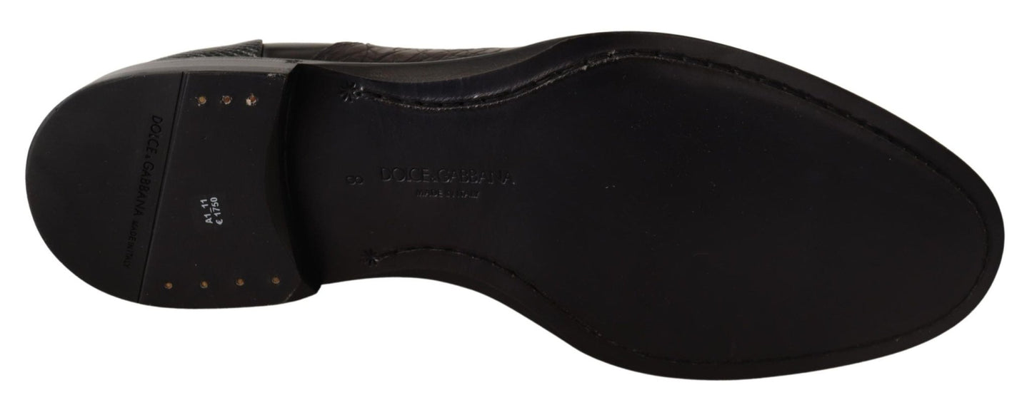 Dolce & Gabbana Elegant Black Derby Oxford Wingtips - Sandy Store ByNet