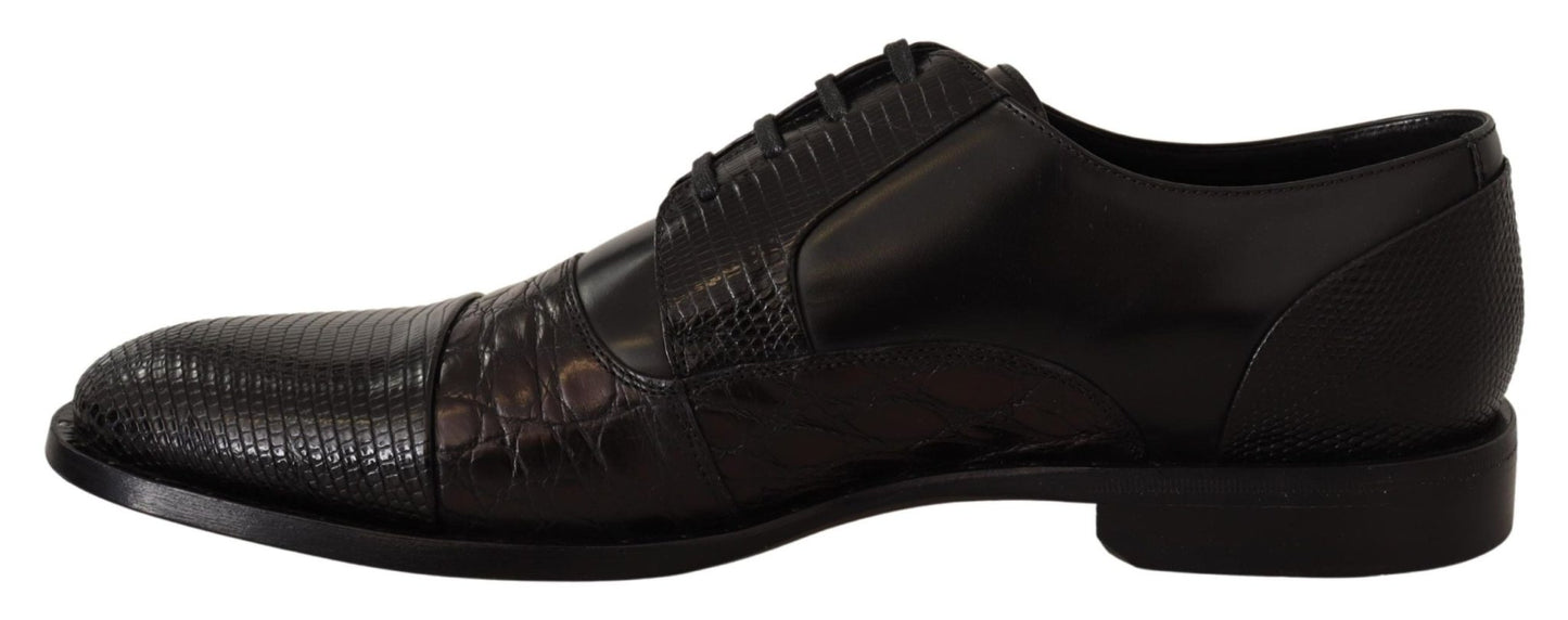 Dolce & Gabbana Elegant Black Derby Oxford Wingtips - Sandy Store ByNet
