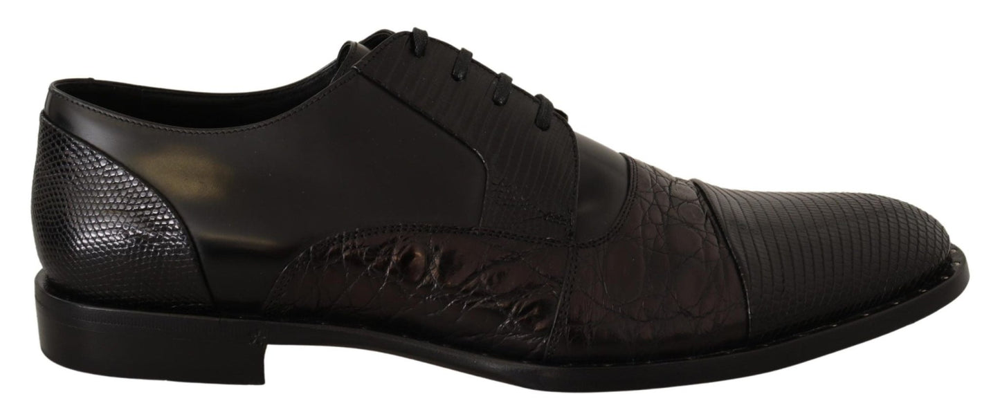 Dolce & Gabbana Elegant Black Derby Oxford Wingtips - Sandy Store ByNet