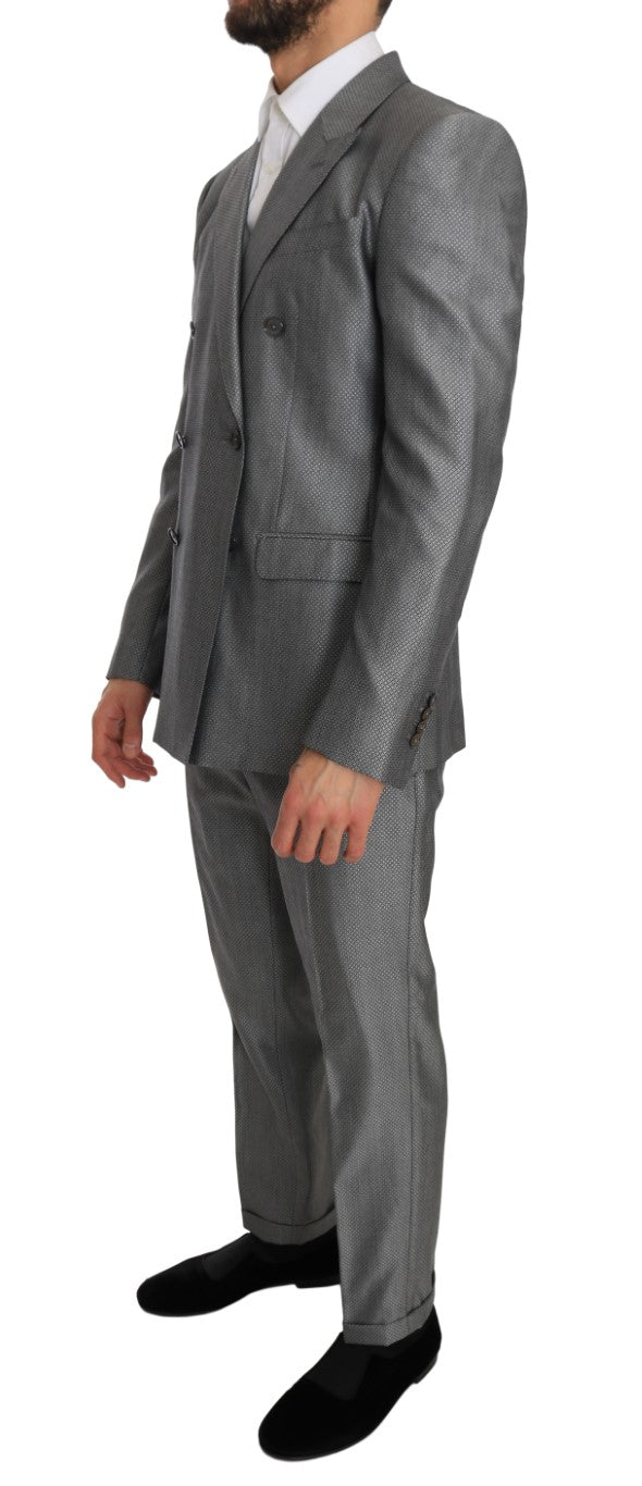 Dolce & Gabbana Elegant Black Double - Breasted Suit - Sandy Store ByNet