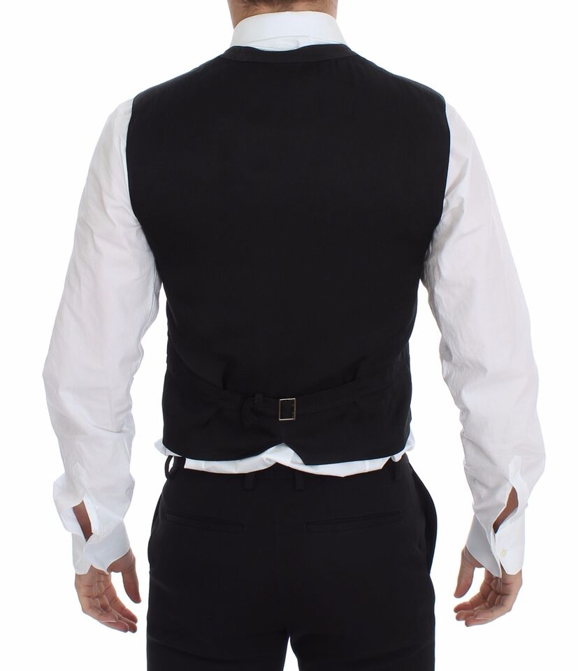 Dolce & Gabbana Elegant Black Dress Vest - Sandy Store ByNet