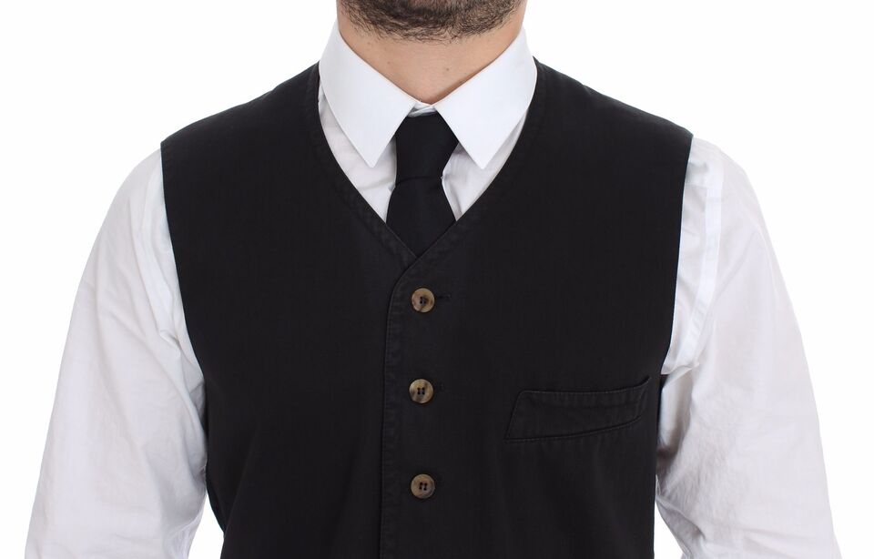 Dolce & Gabbana Elegant Black Dress Vest - Sandy Store ByNet