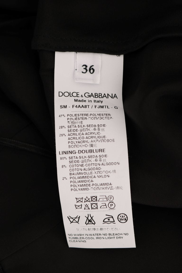 Dolce & Gabbana Elegant Black Floral Jacquard A - Line Skirt - Sandy Store ByNet