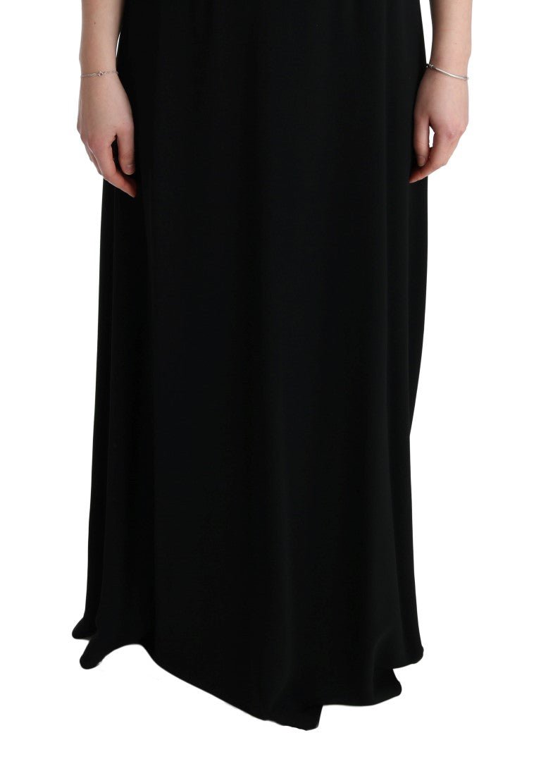 Dolce & Gabbana Elegant Black Floral Maxi Dress - Sandy Store ByNet