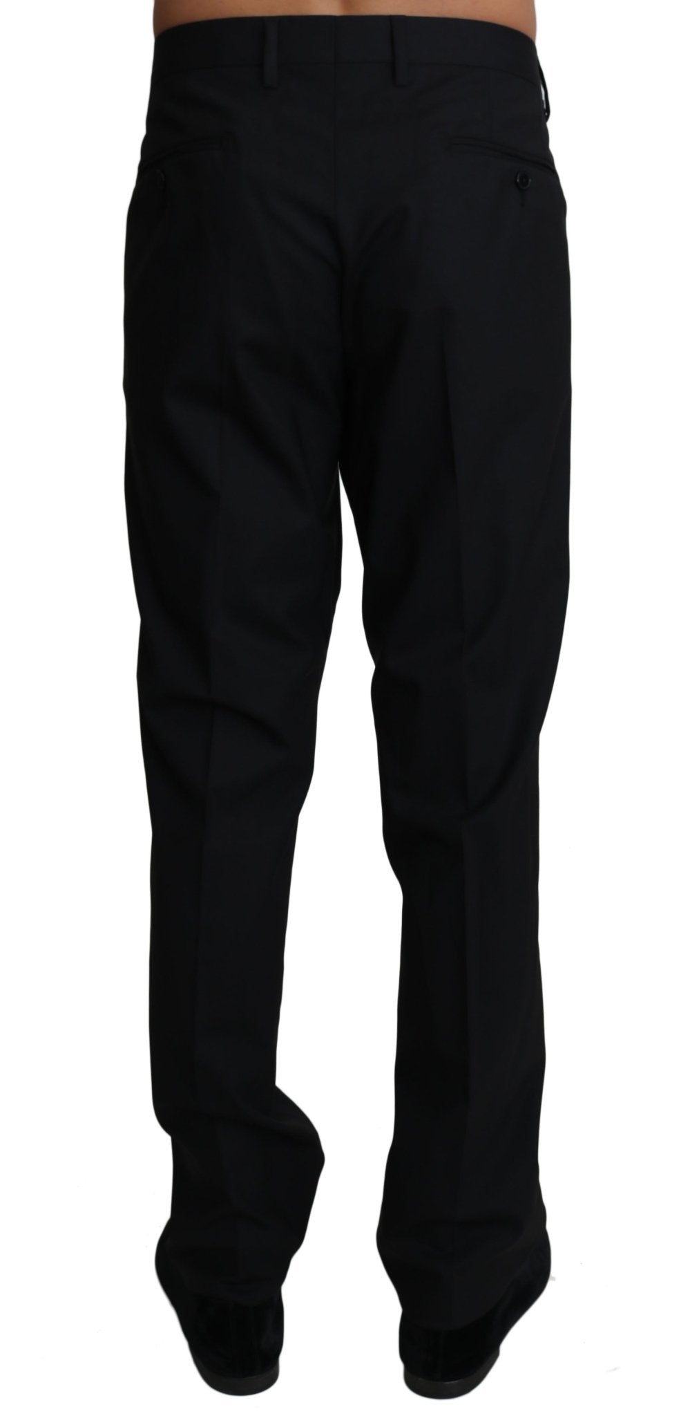 Dolce & Gabbana Elegant Black Formal Wool Blend Trousers - Sandy Store ByNet