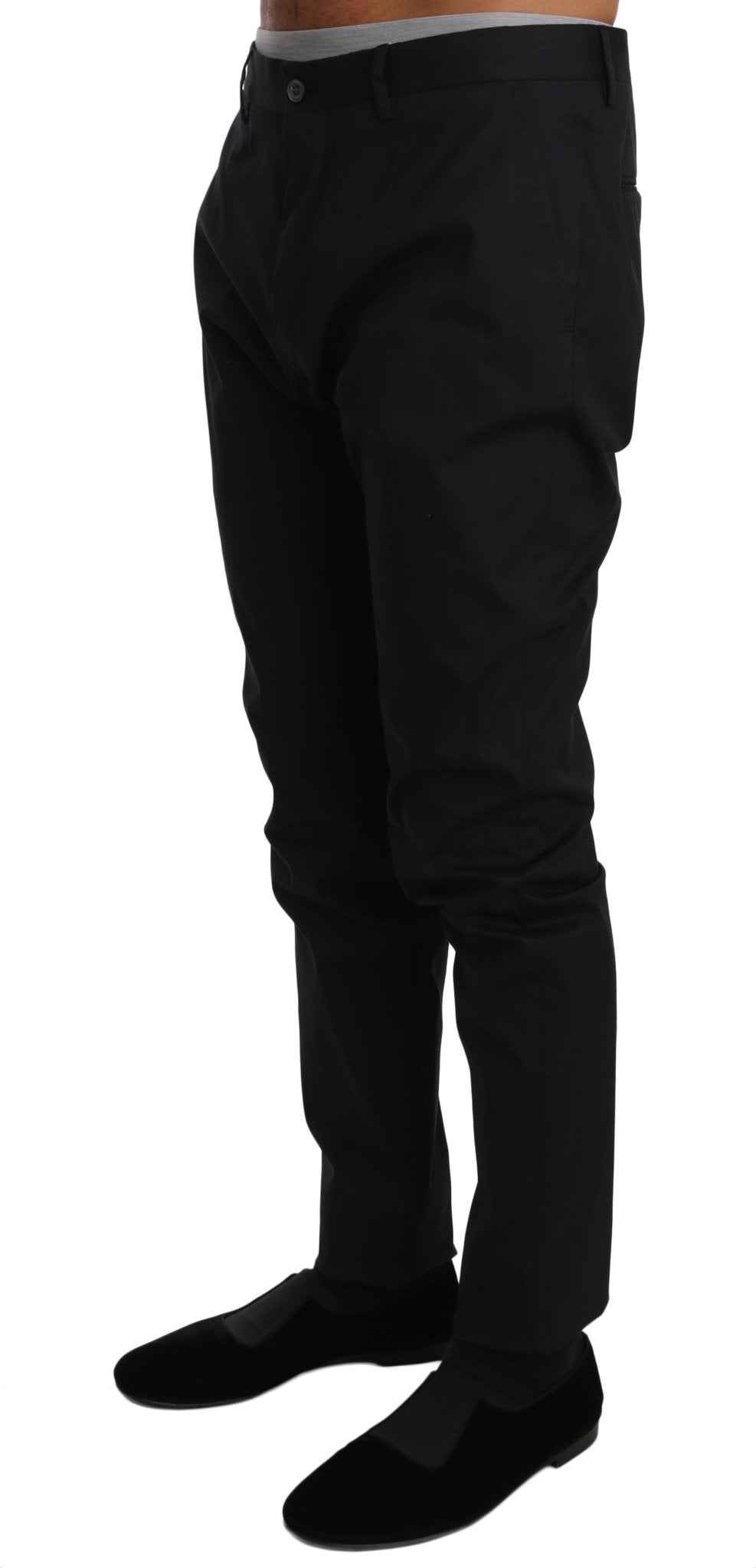 Dolce & Gabbana Elegant Black Formal Wool - Blend Trousers - Sandy Store ByNet