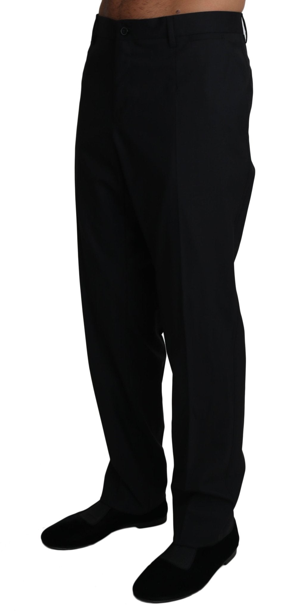 Dolce & Gabbana Elegant Black Formal Wool Blend Trousers - Sandy Store ByNet
