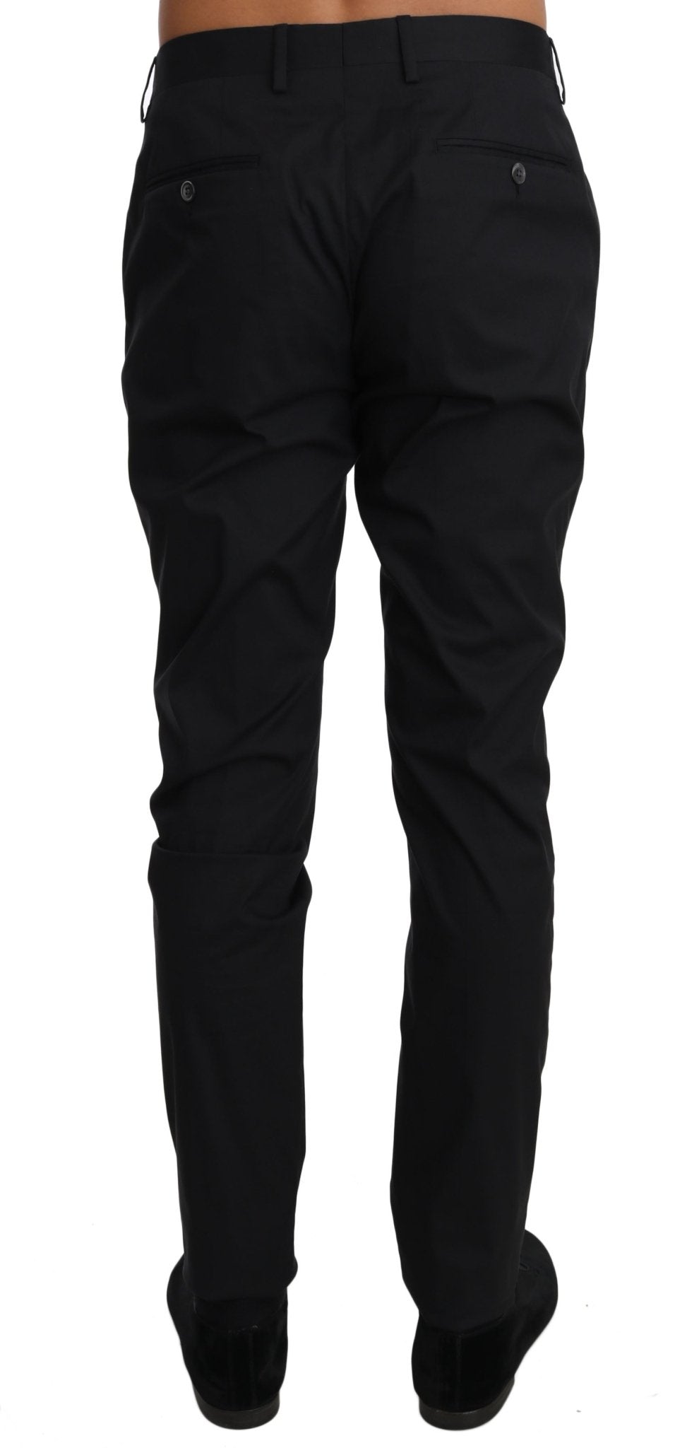Dolce & Gabbana Elegant Black Formal Wool - Blend Trousers - Sandy Store ByNet