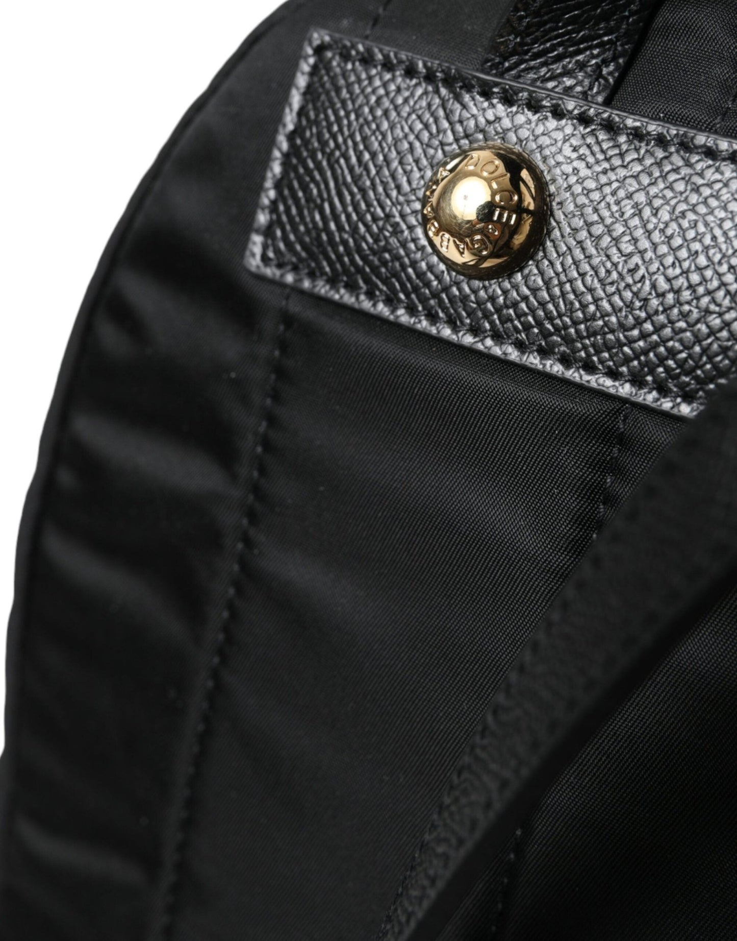 Dolce & Gabbana Elegant Black Gold Detail Backpack - Sandy Store ByNet