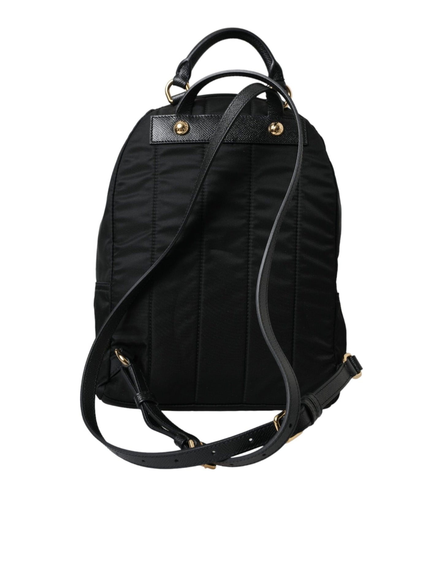 Dolce & Gabbana Elegant Black Gold Detail Backpack - Sandy Store ByNet