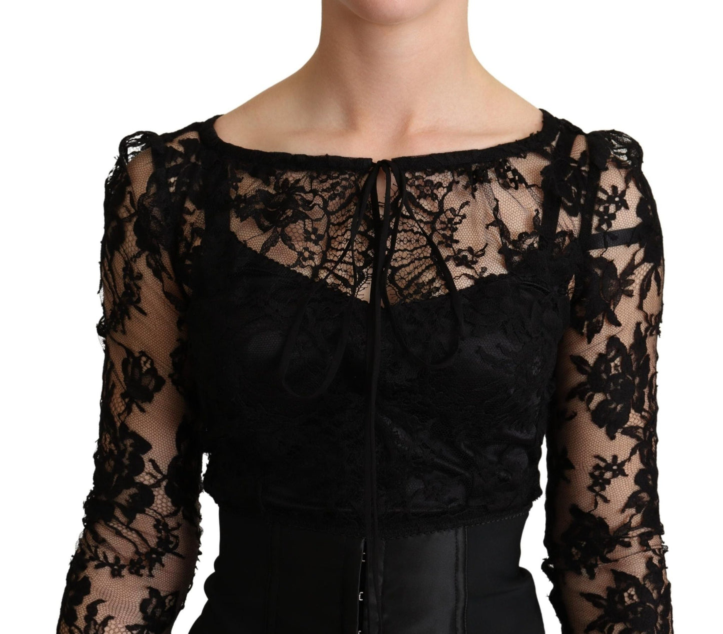Dolce & Gabbana Elegant Black Lace Mini - Dress Delight - Sandy Store ByNet