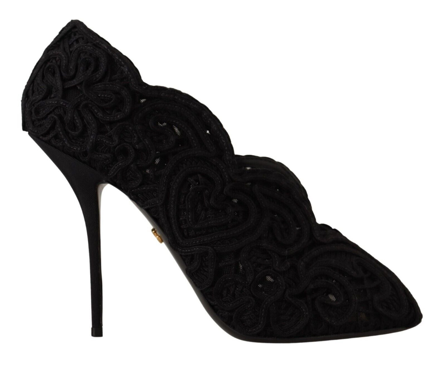 Dolce & Gabbana Elegant Black Lace Stiletto Heels - Sandy Store ByNet
