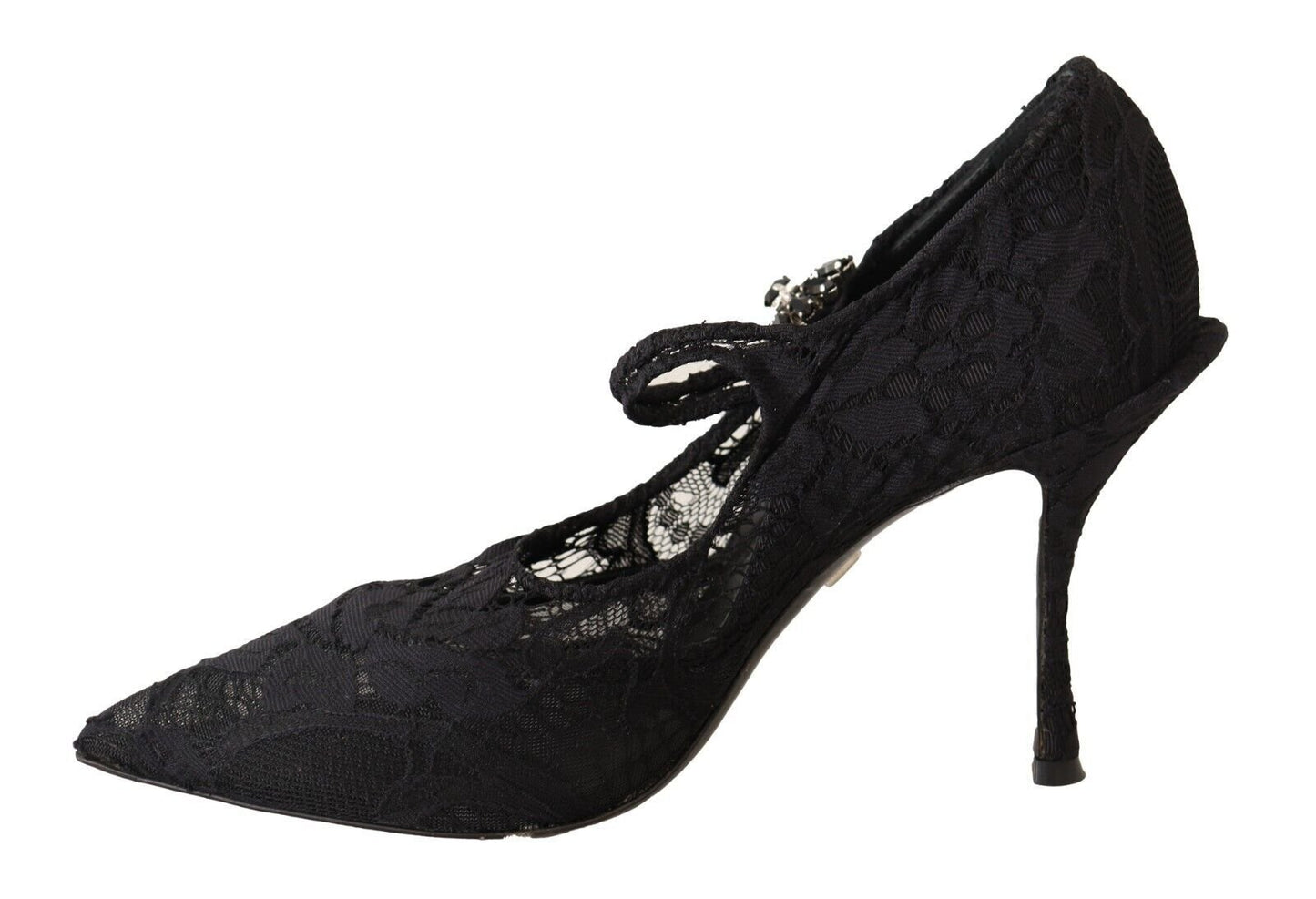 Dolce & Gabbana Elegant Black Lace Stiletto Pumps - Sandy Store ByNet