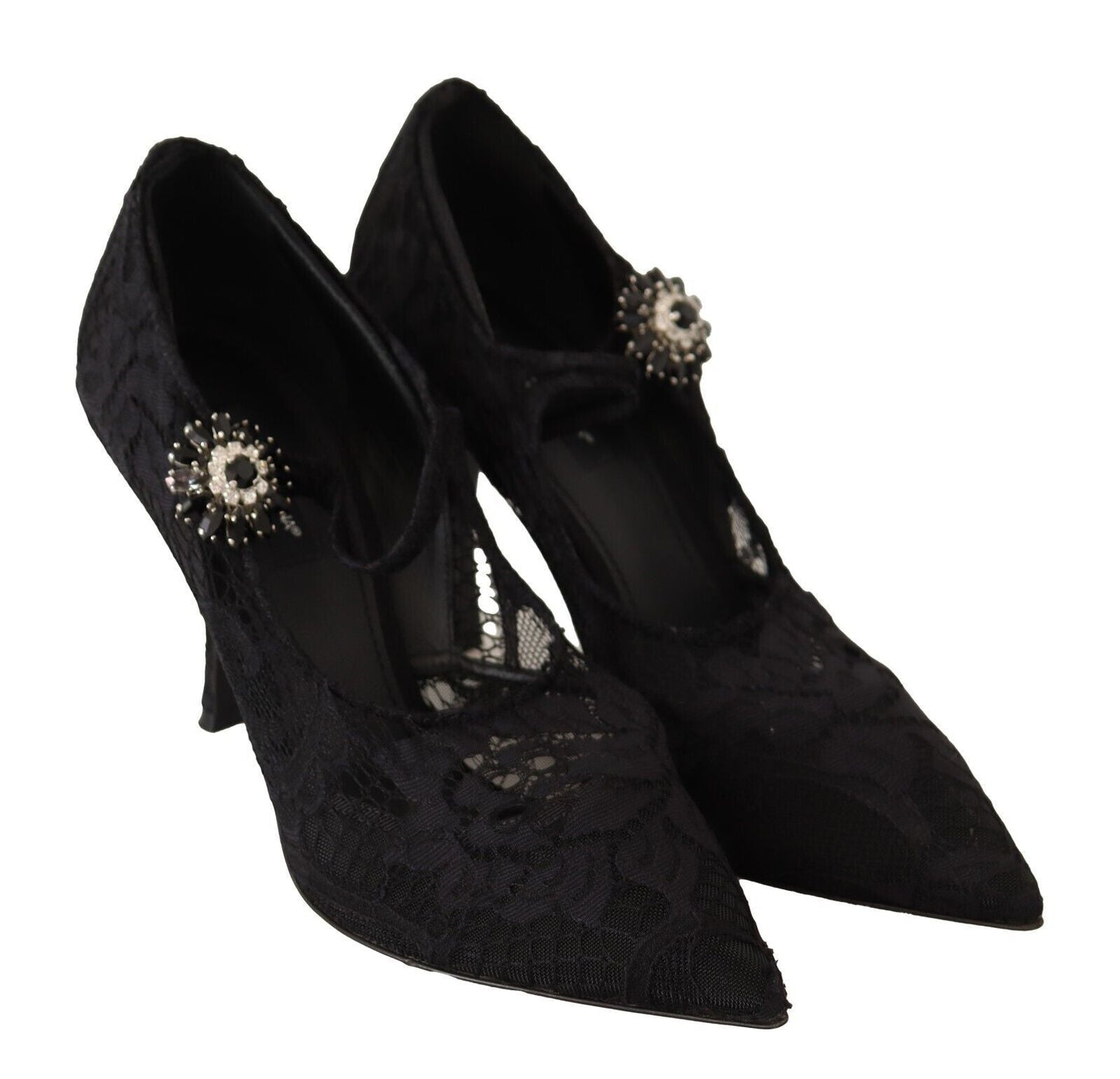 Dolce & Gabbana Elegant Black Lace Stiletto Pumps - Sandy Store ByNet