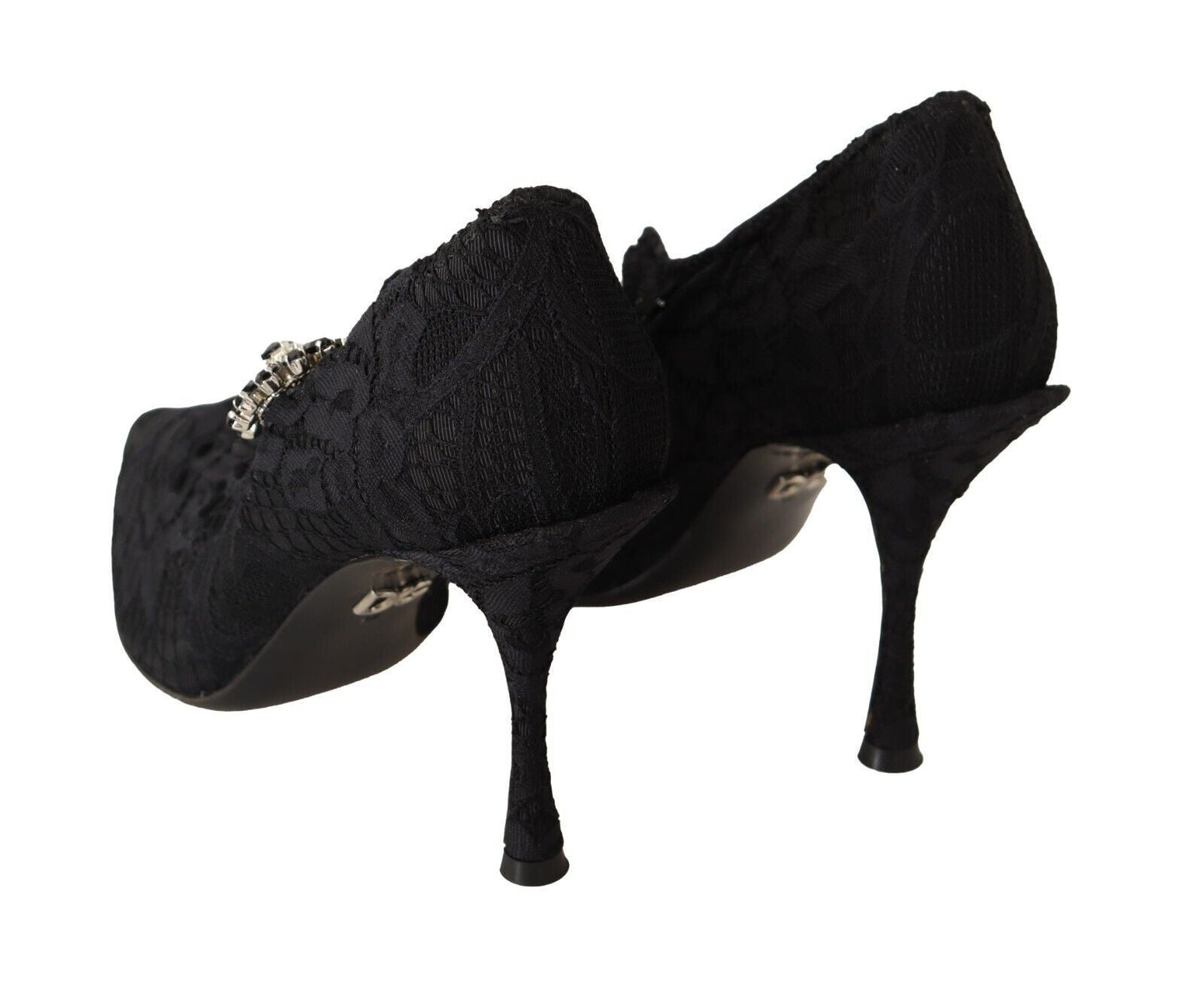 Dolce & Gabbana Elegant Black Lace Stiletto Pumps - Sandy Store ByNet