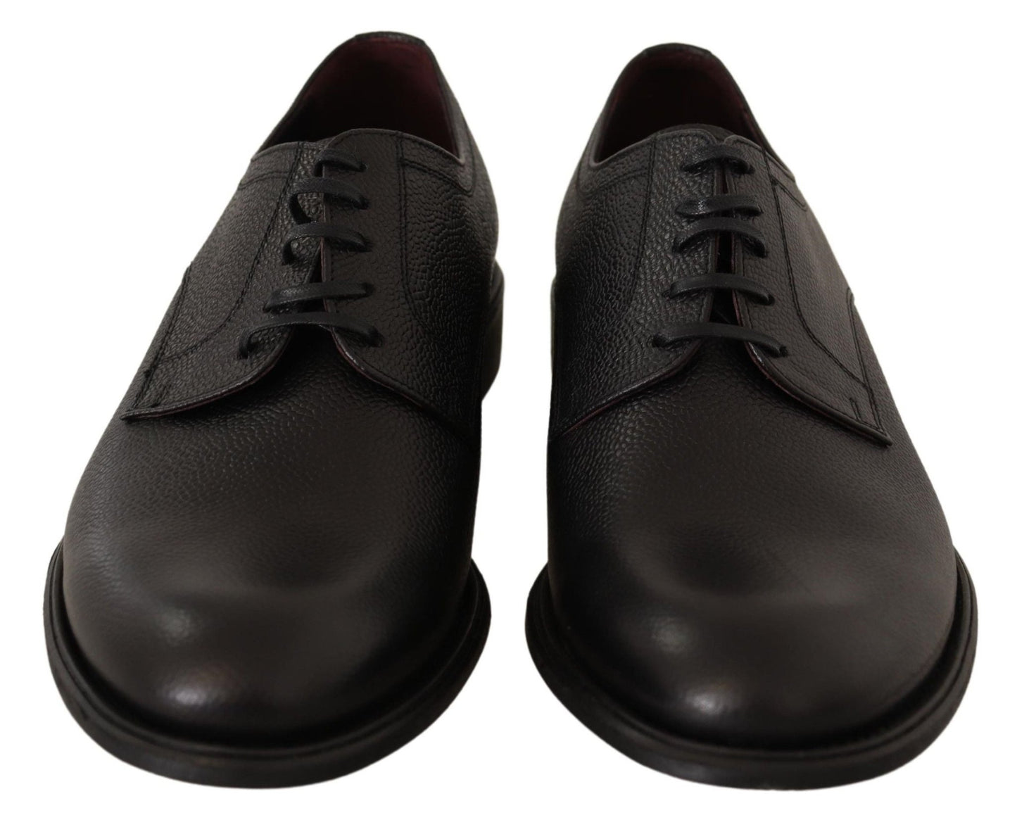 Dolce & Gabbana Elegant Black Leather Derby Dress Shoes - Sandy Store ByNet