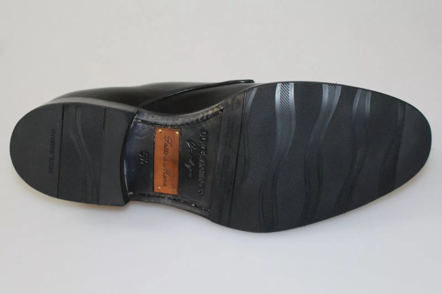 Dolce & Gabbana Elegant Black Leather Derby Dress Shoes - Sandy Store ByNet