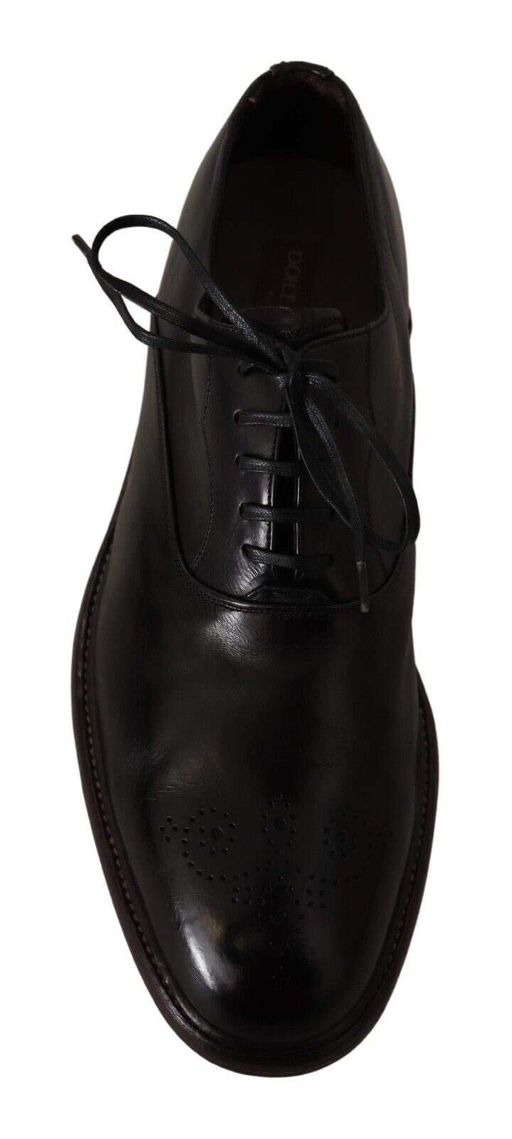 Dolce & Gabbana Elegant Black Leather Derby Formal Shoes - Sandy Store ByNet