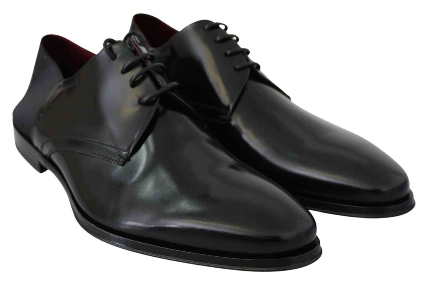 Dolce & Gabbana Elegant Black Leather Derby Shoes - Sandy Store ByNet
