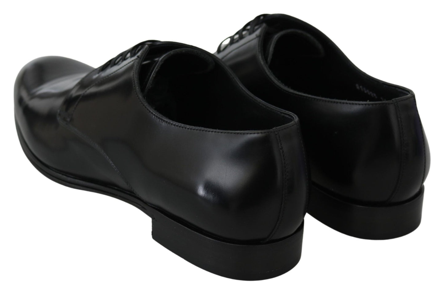 Dolce & Gabbana Elegant Black Leather Derby Shoes - Sandy Store ByNet