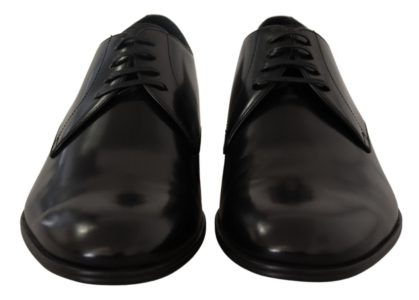 Dolce & Gabbana Elegant Black Leather Derby Shoes - Sandy Store ByNet