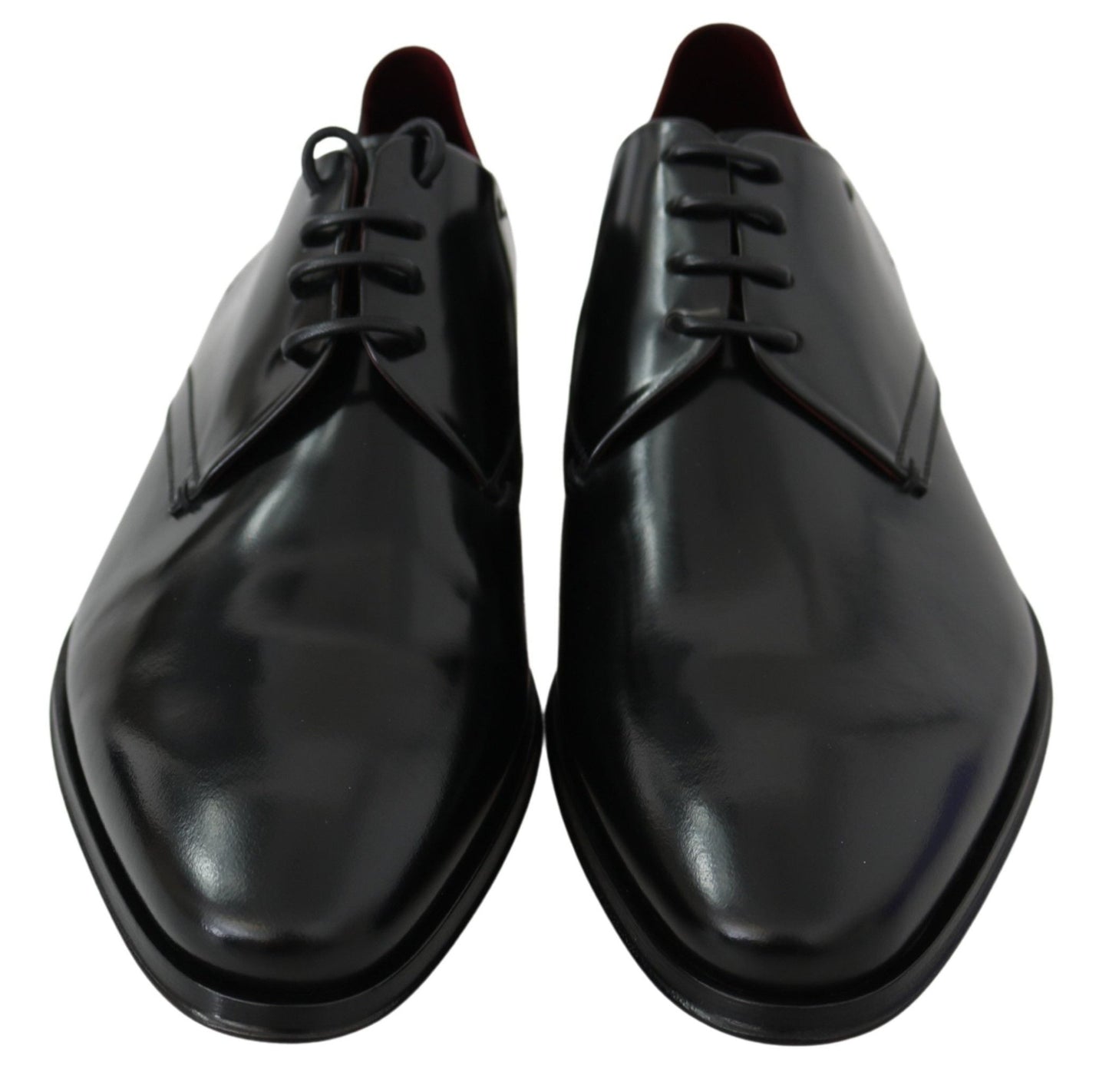 Dolce & Gabbana Elegant Black Leather Derby Shoes - Sandy Store ByNet