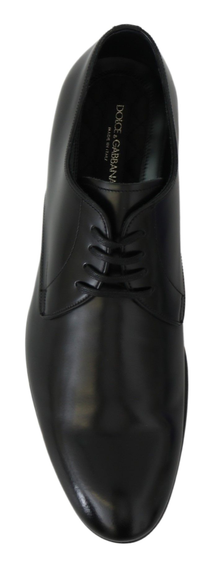Dolce & Gabbana Elegant Black Leather Derby Shoes - Sandy Store ByNet