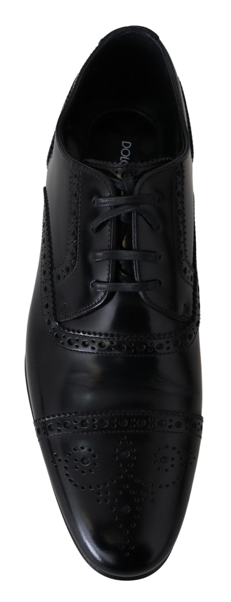 Dolce & Gabbana Elegant Black Leather Formal Derby Shoes - Sandy Store ByNet