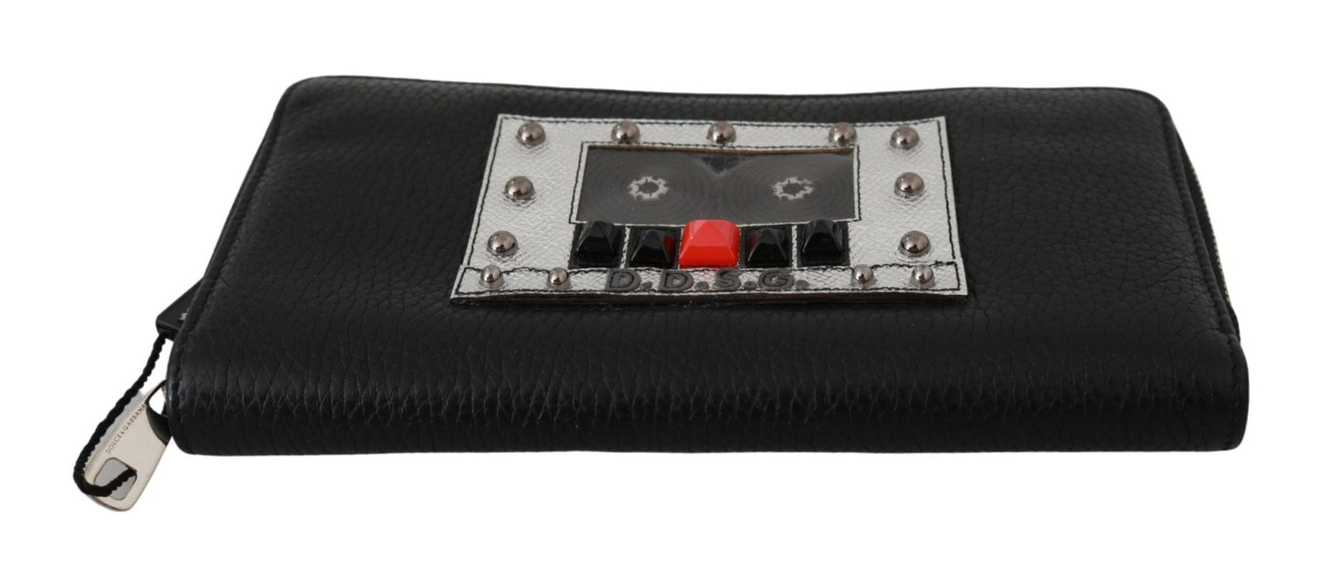 Dolce & Gabbana Elegant Black Leather Zip Continental Wallet - Sandy Store ByNet