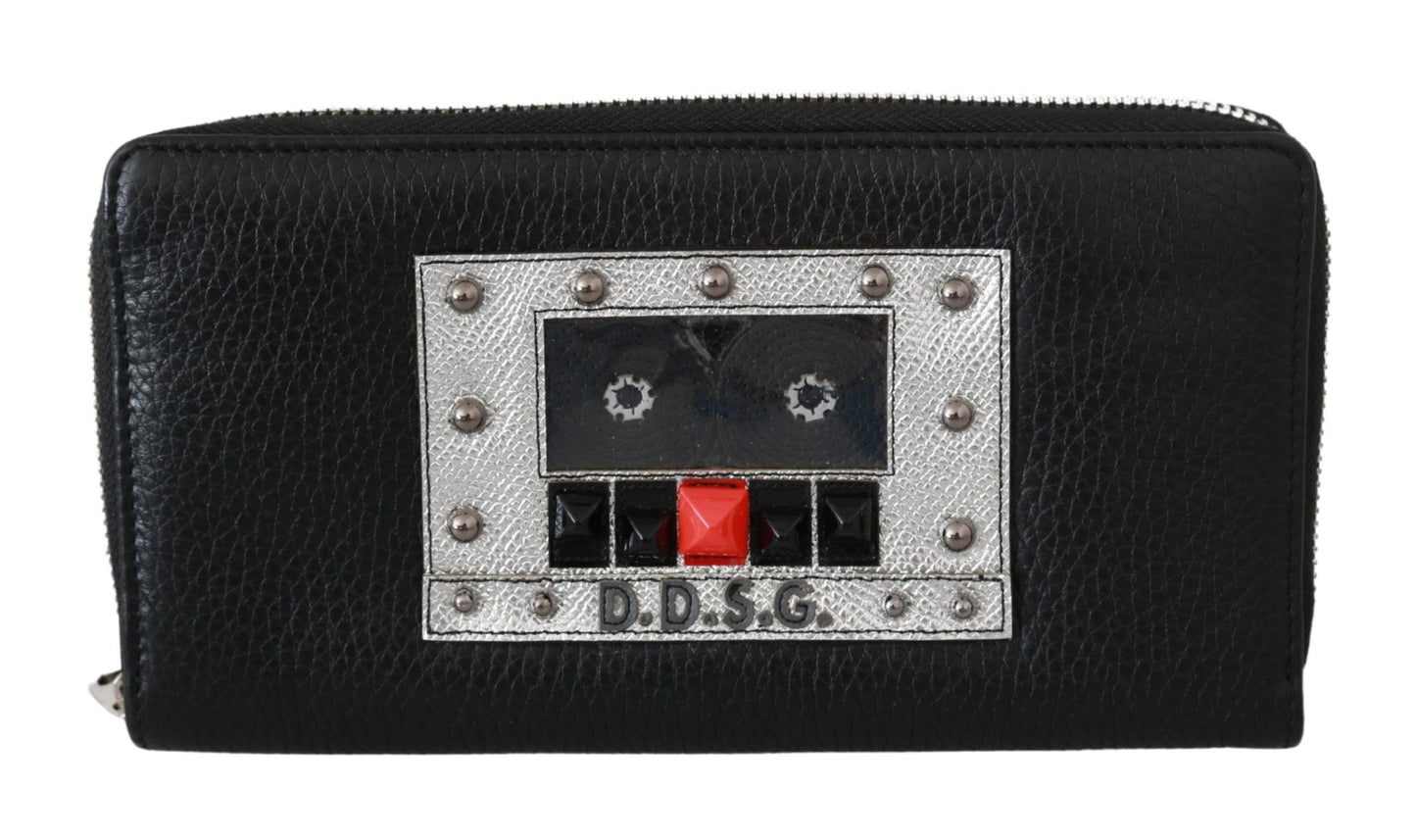 Dolce & Gabbana Elegant Black Leather Zip Continental Wallet - Sandy Store ByNet