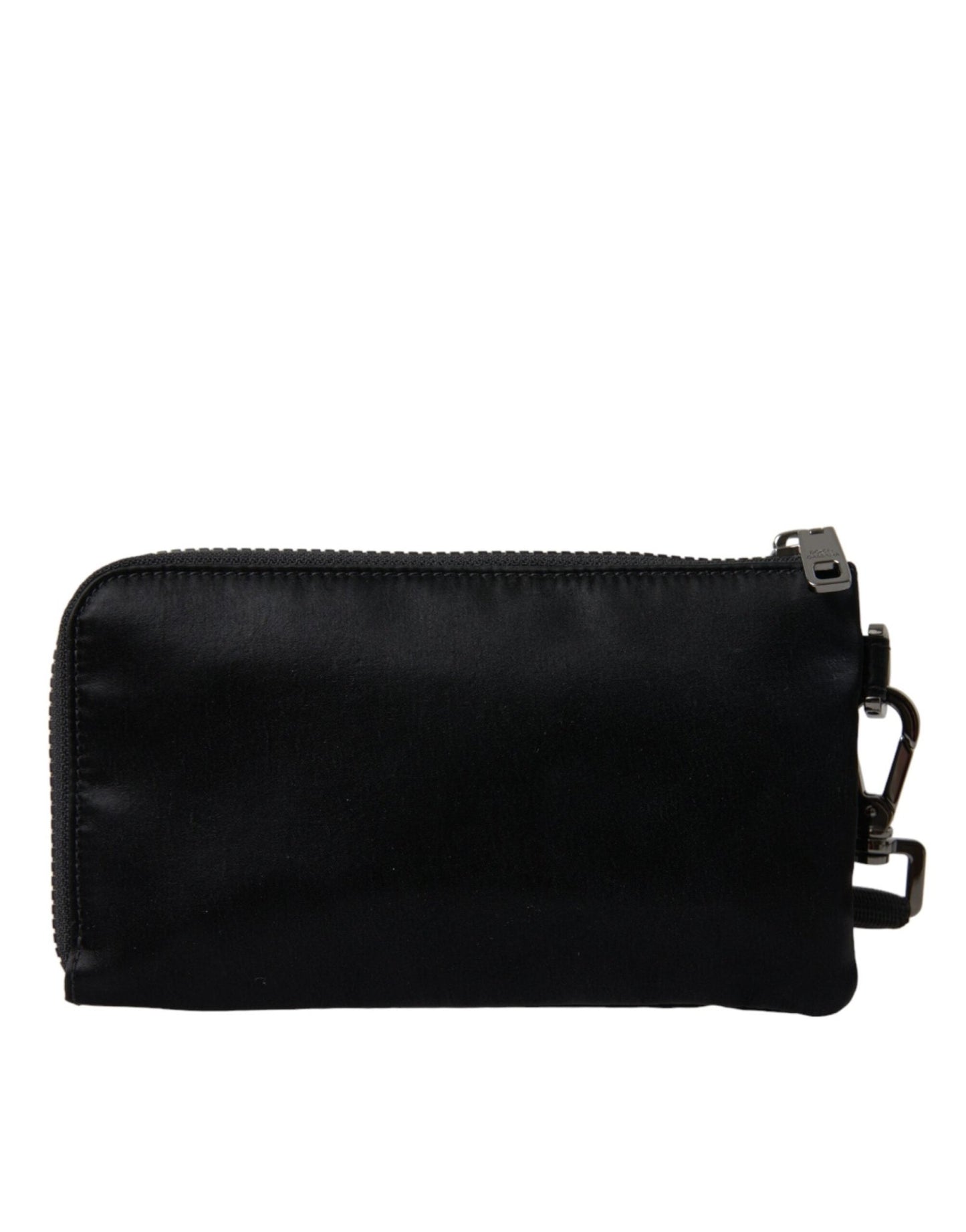 Dolce & Gabbana Elegant Black Nylon & Leather Pouch - Sandy Store ByNet