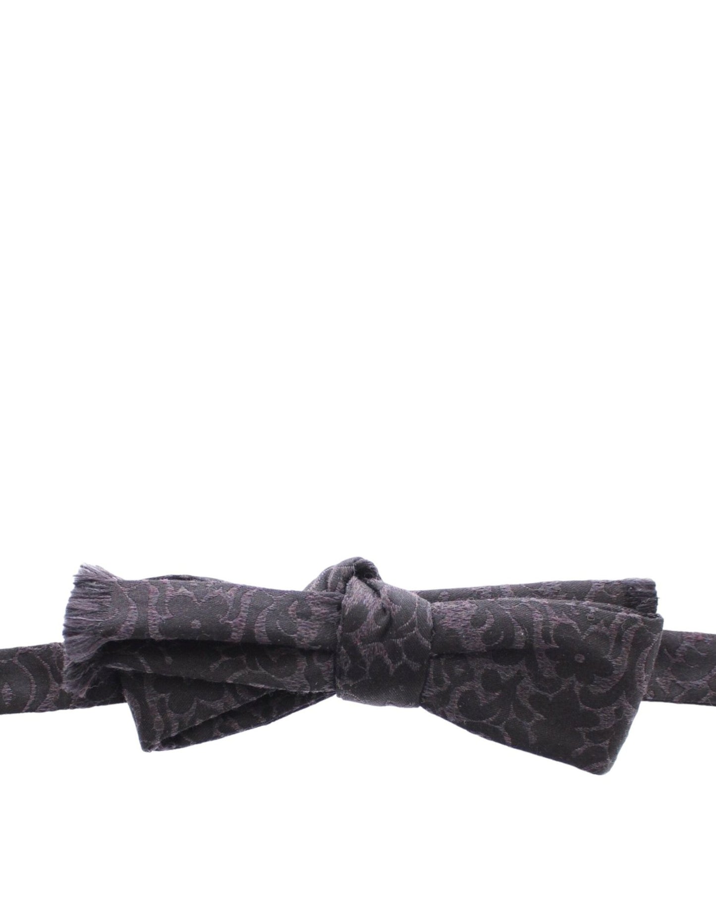Dolce & Gabbana Elegant Black Paisley Silk - Wool Blend Bow Tie - Sandy Store ByNet