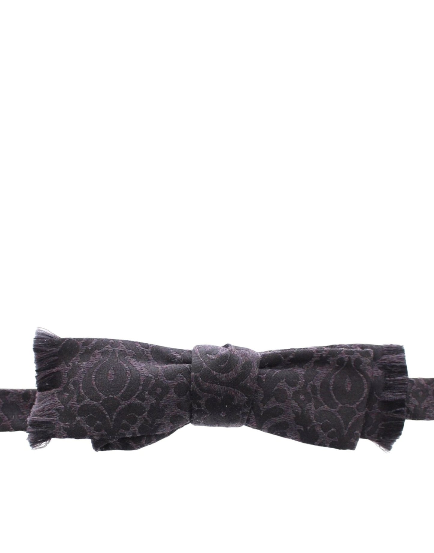 Dolce & Gabbana Elegant Black Paisley Silk - Wool Blend Bow Tie - Sandy Store ByNet