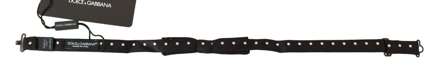 Dolce & Gabbana Elegant Black Polka Dot Silk Bow Tie - Sandy Store ByNet