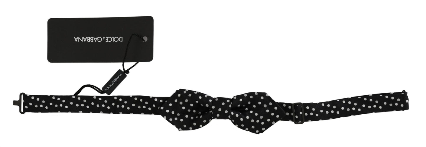 Dolce & Gabbana Elegant Black Polka Dot Silk Bow Tie - Sandy Store ByNet