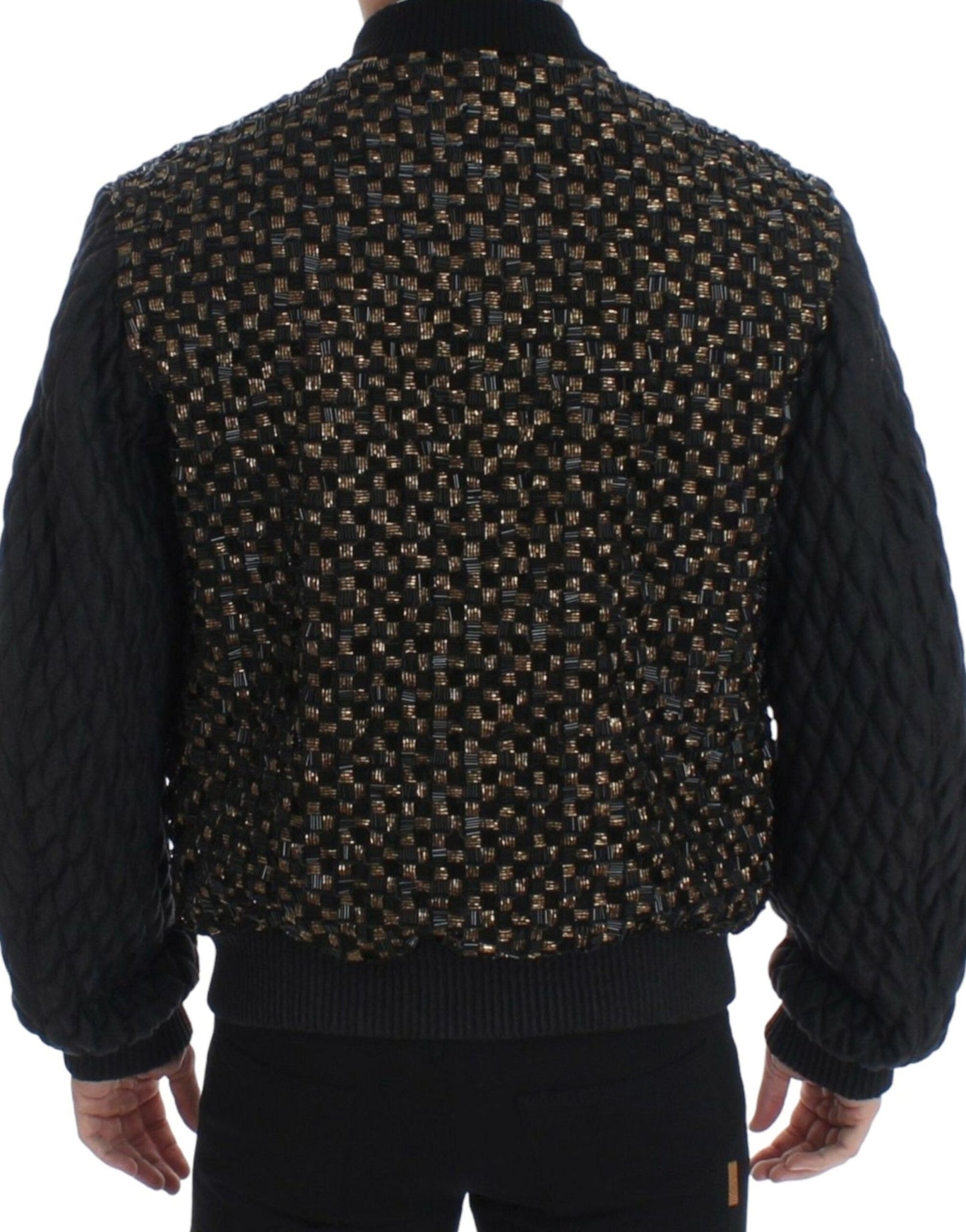 Dolce & Gabbana Elegant Black Sequined Designer Jacket - Sandy Store ByNet