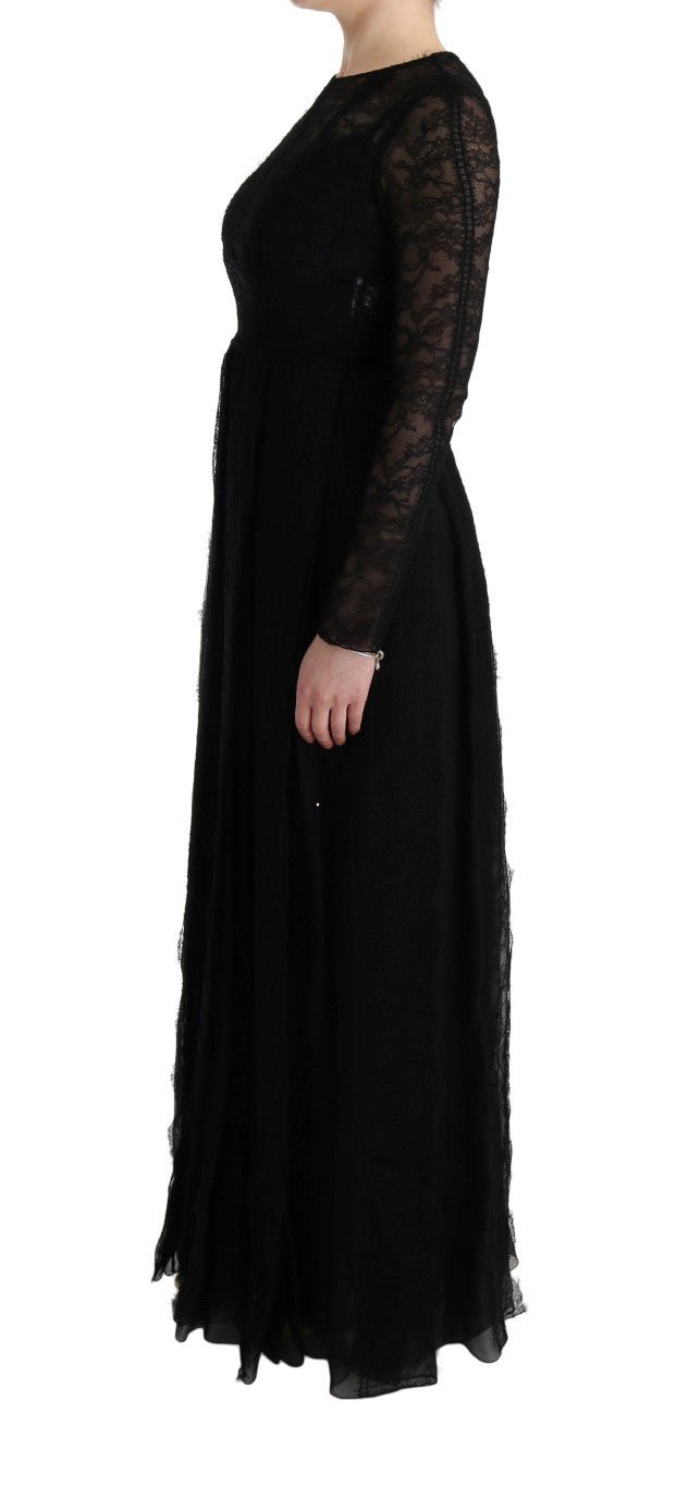 Dolce & Gabbana Elegant Black Sheath Long Sleeve Dress - Sandy Store ByNet