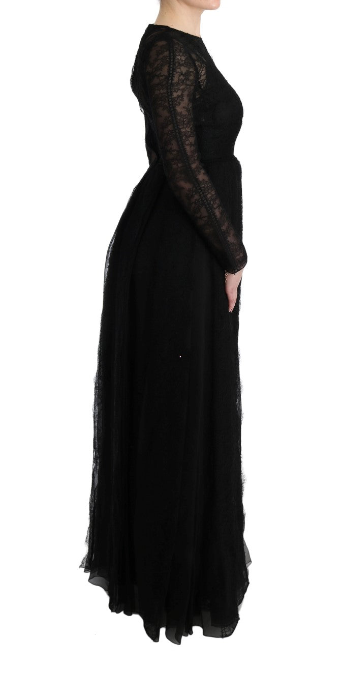 Dolce & Gabbana Elegant Black Sheath Long Sleeve Dress - Sandy Store ByNet