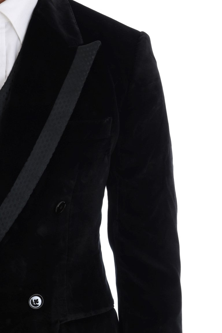 Dolce & Gabbana Elegant Black Slim Fit Three - Piece Suit - Sandy Store ByNet