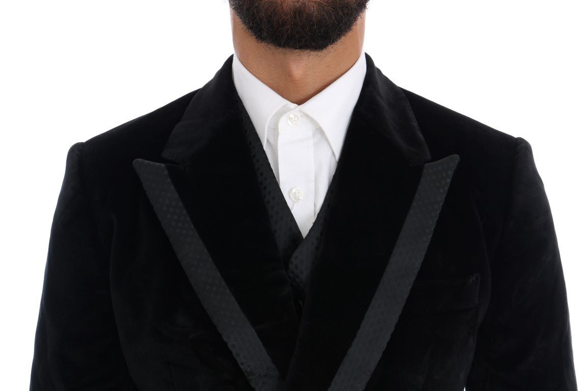 Dolce & Gabbana Elegant Black Slim Fit Three - Piece Suit - Sandy Store ByNet