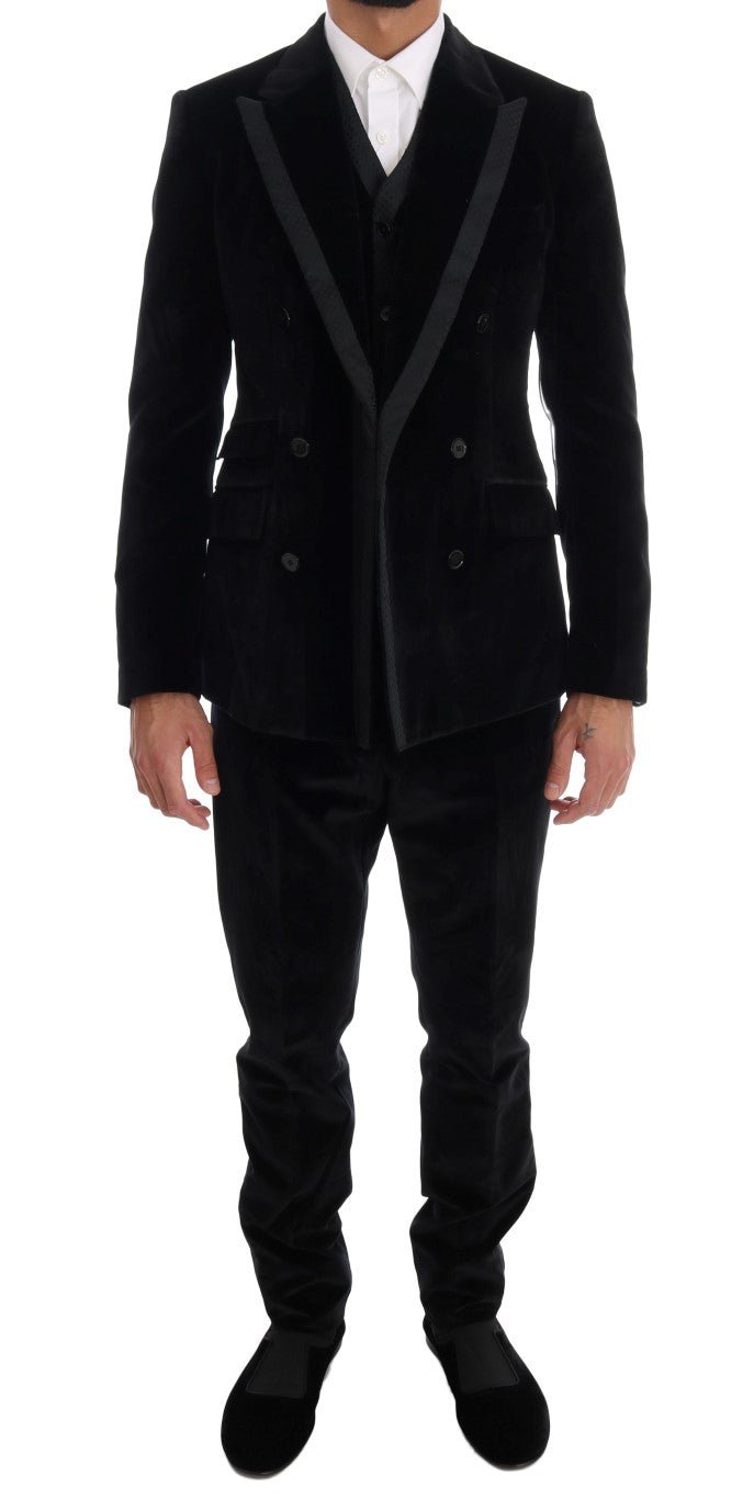 Dolce & Gabbana Elegant Black Slim Fit Three - Piece Suit - Sandy Store ByNet