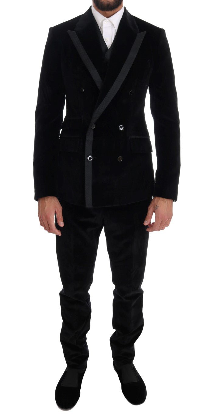 Dolce & Gabbana Elegant Black Slim Fit Three - Piece Suit - Sandy Store ByNet