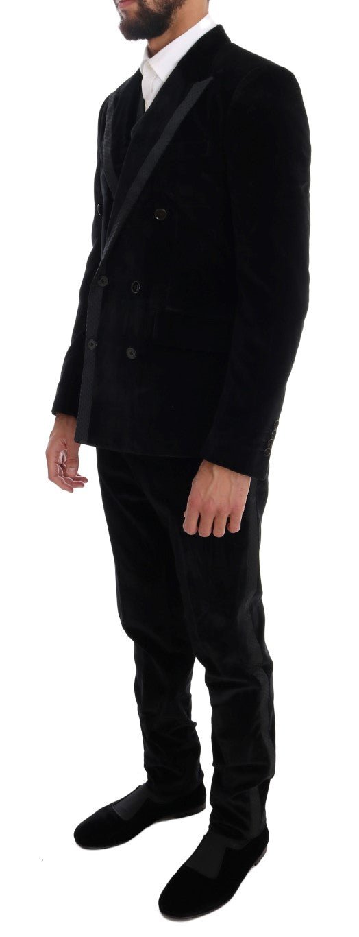 Dolce & Gabbana Elegant Black Slim Fit Three - Piece Suit - Sandy Store ByNet