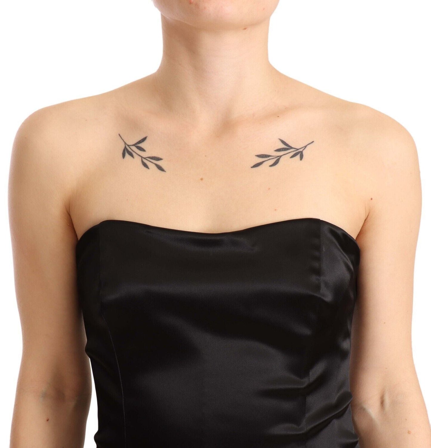 Dolce & Gabbana Elegant Black Strapless Mermaid Dress - Sandy Store ByNet