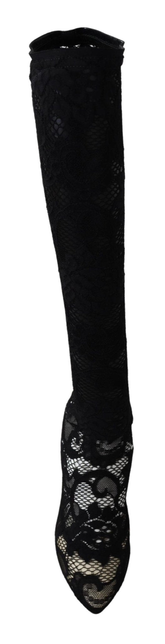 Dolce & Gabbana Elegant Black Stretch Sock Pumps - Sandy Store ByNet