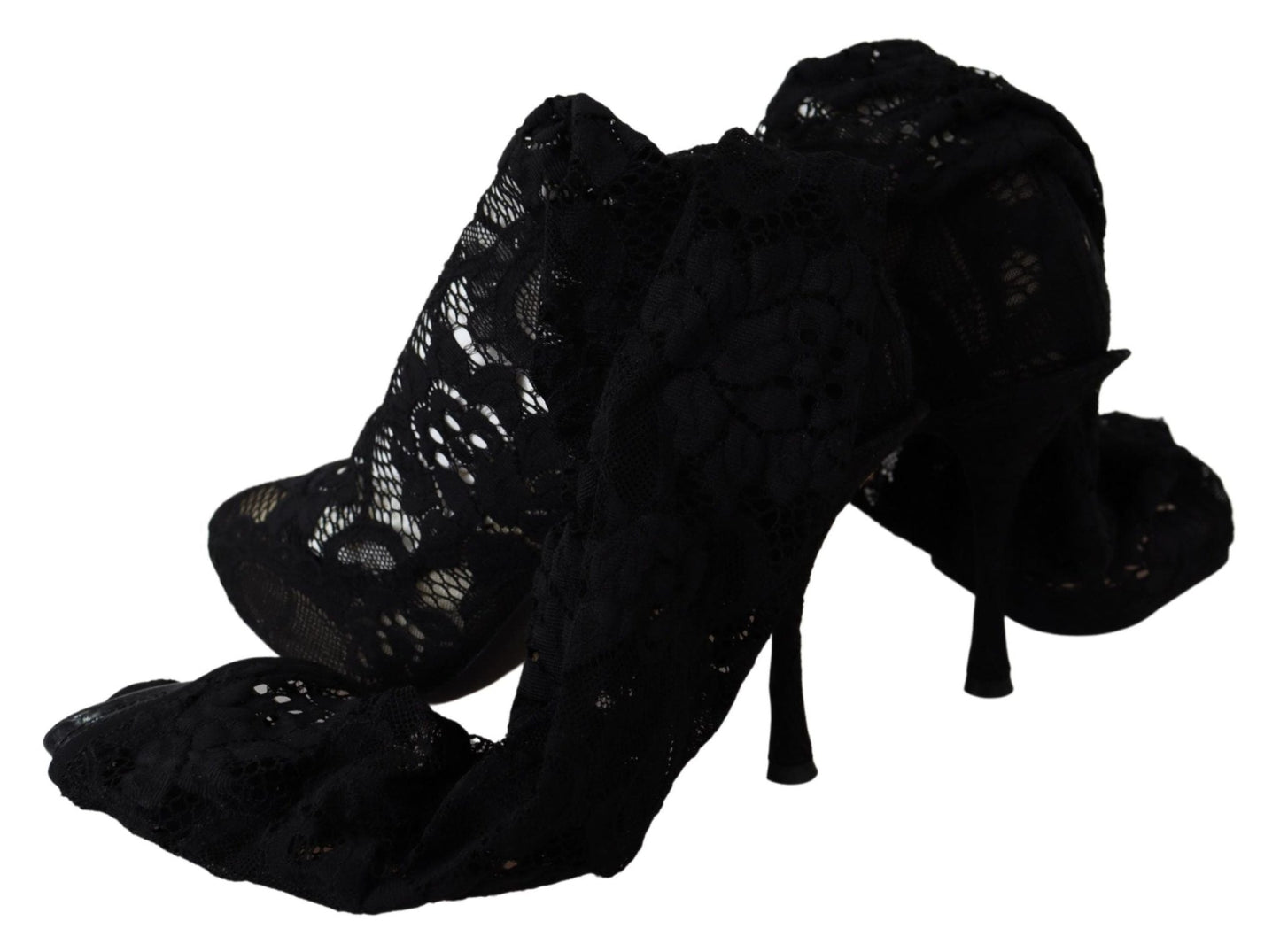 Dolce & Gabbana Elegant Black Stretch Sock Pumps - Sandy Store ByNet